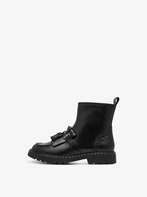 Stiefelette, BLACK LEATHER, hi-res
