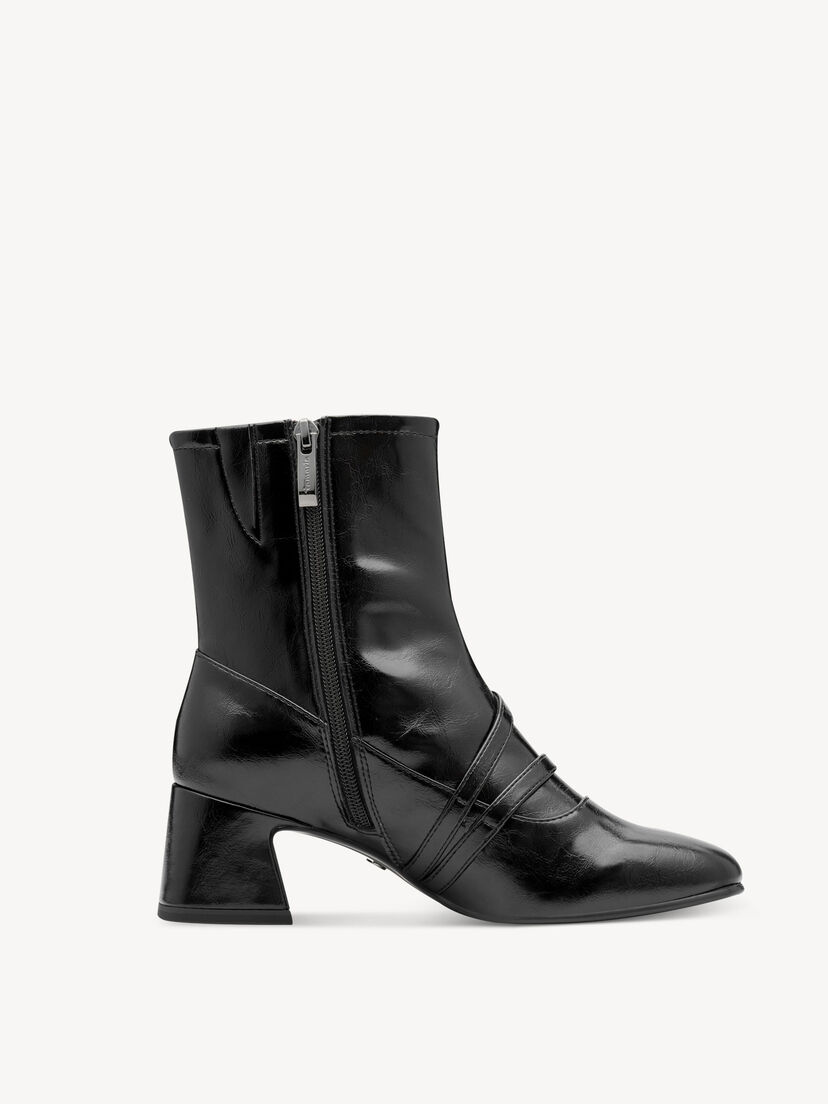 Enkellaarsje - zwart, BLACK, hi-res