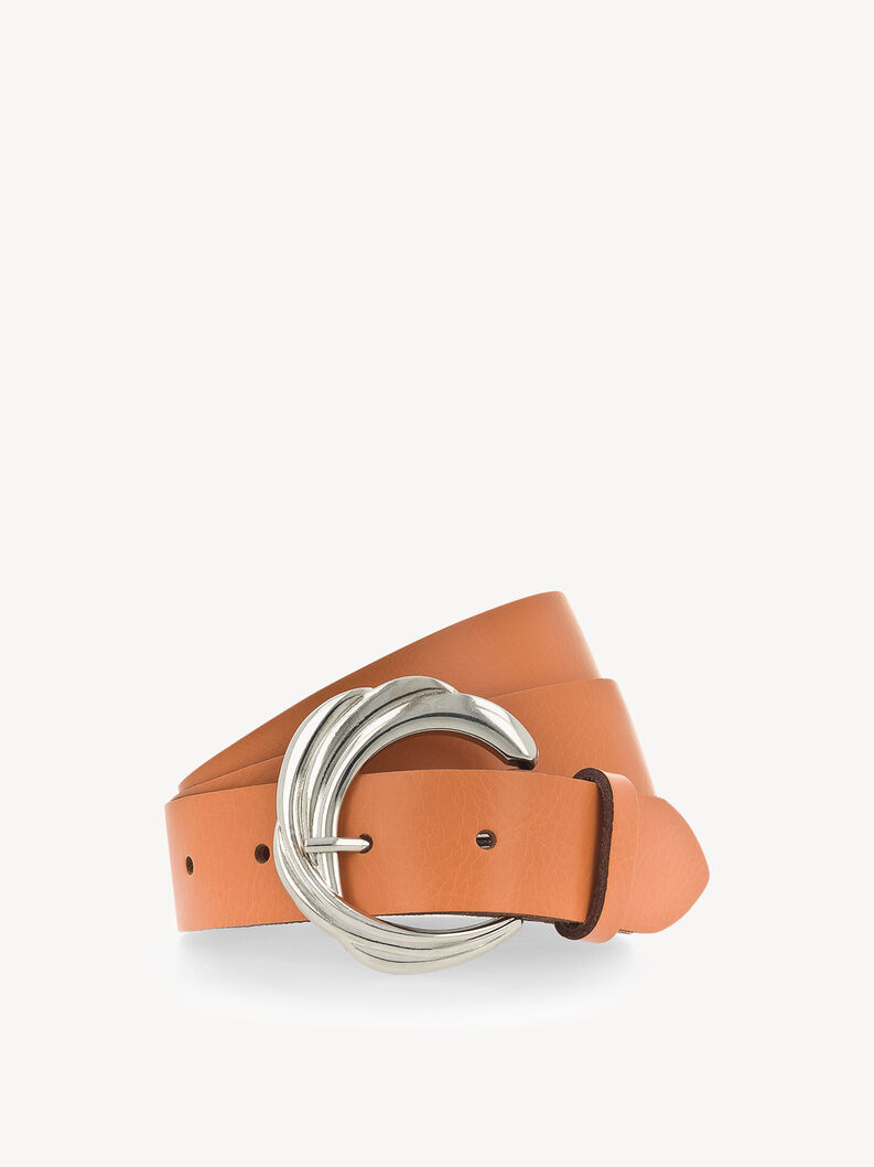 Leather Belt - orange, orange, hi-res