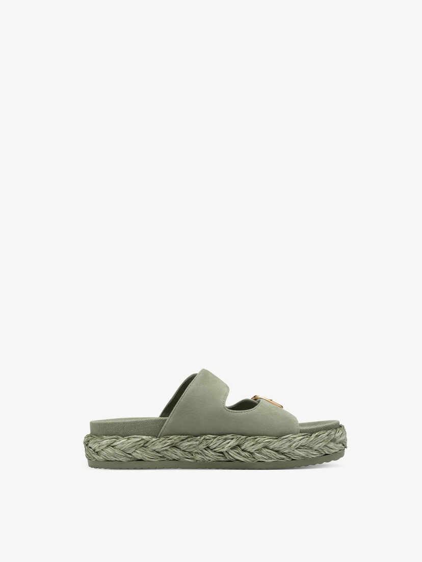 Leren Slipper - groen, SAGE, hi-res