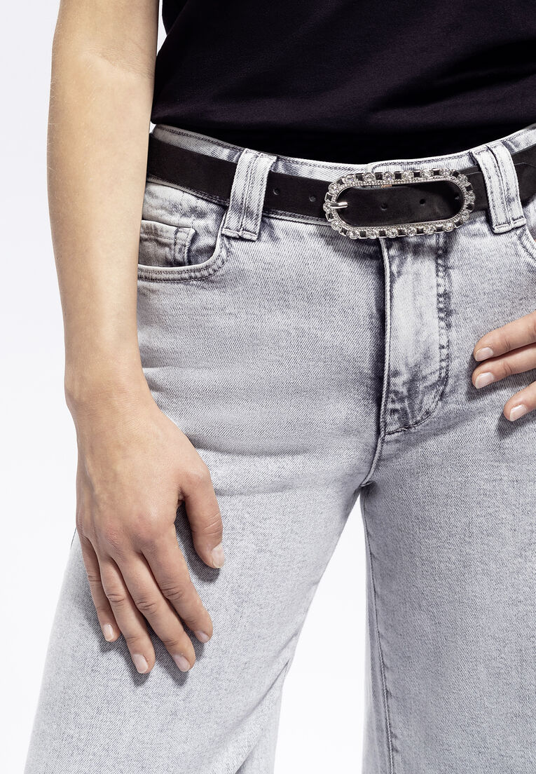 Leren Riem - zwart, zwart, hi-res