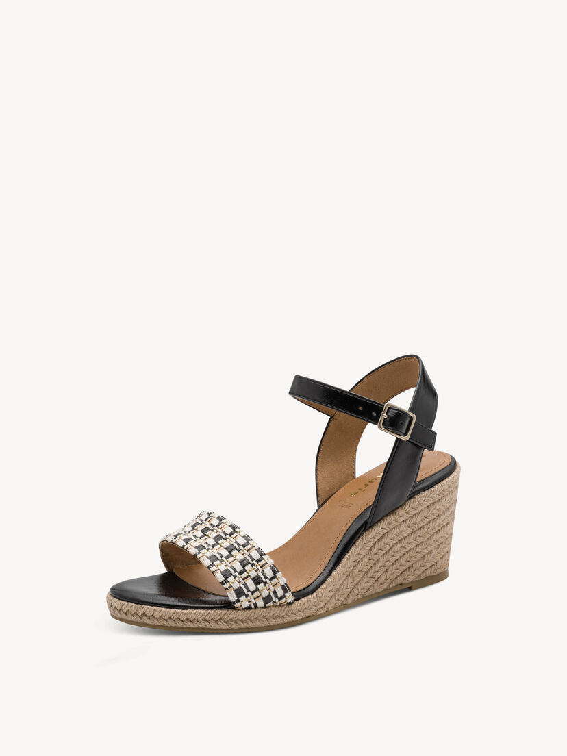 Sandaaltje - zwart, BLACK COMB, hi-res