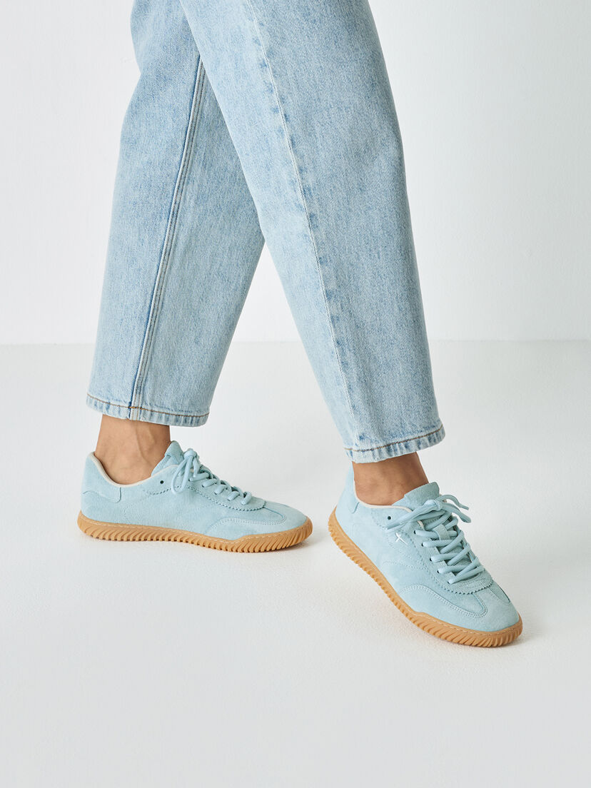 Leren Sneaker - blauw, LIGHT BLUE, hi-res