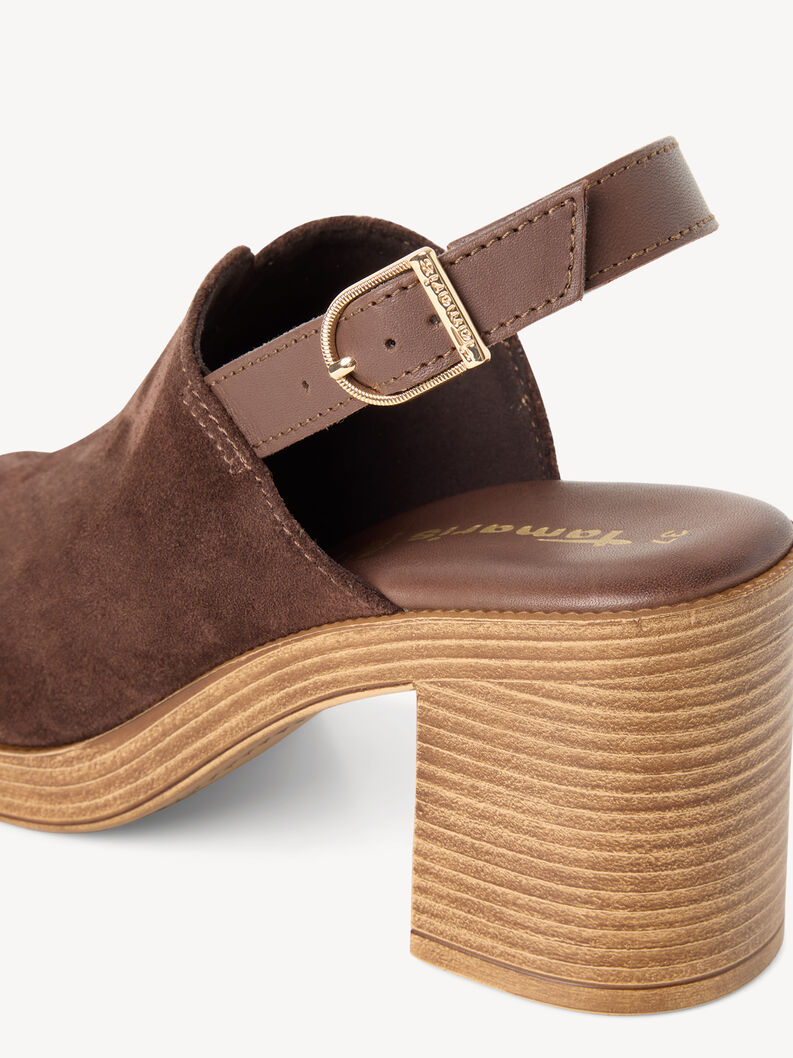 Ledersandalette - braun, MOCCA, hi-res