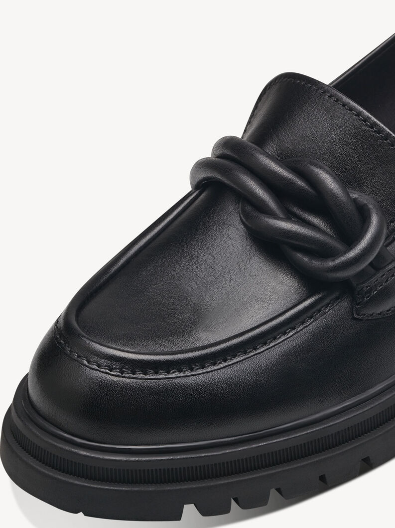 Lederslipper - schwarz, BLACK LEATHER, hi-res