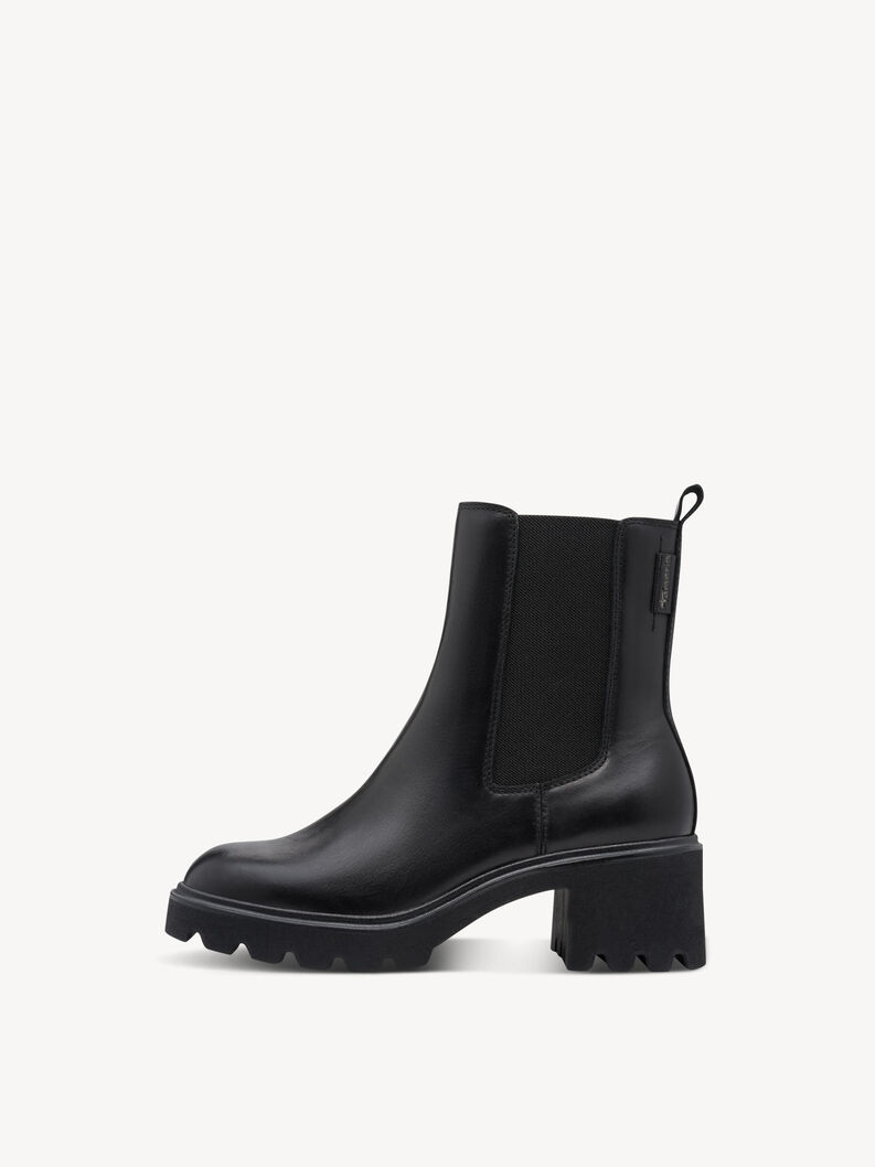 Bottine Chelsea en cuir - noir, BLACK, hi-res