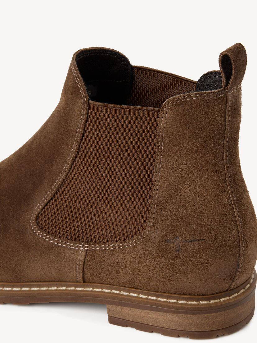 Leren Chelseaboot - bruin, BROWN SUEDE, hi-res