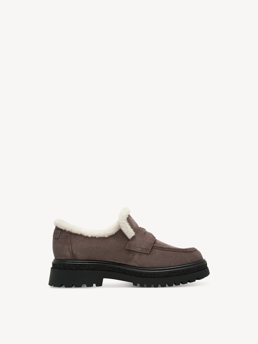 Leren Instappers - beige, TAUPE, hi-res
