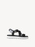 Heeled sandal - undefined, BLK LEA./WHITE, hi-res