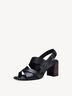 Leather Heeled sandal - black, BLACK UNI, hi-res