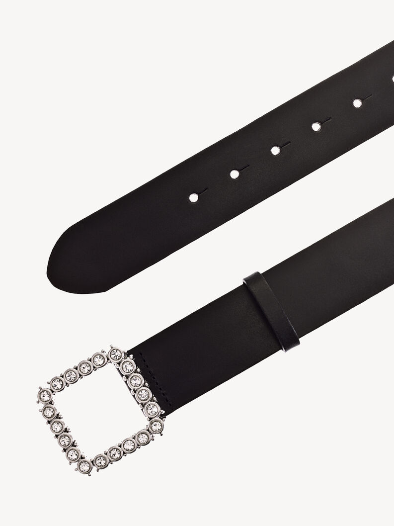 Leather Belt - black, black, hi-res