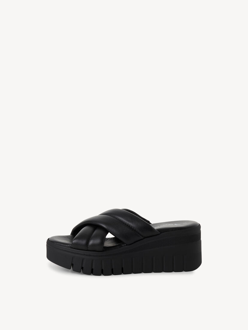 Leren Slipper - zwart, BLACK LEATHER, hi-res