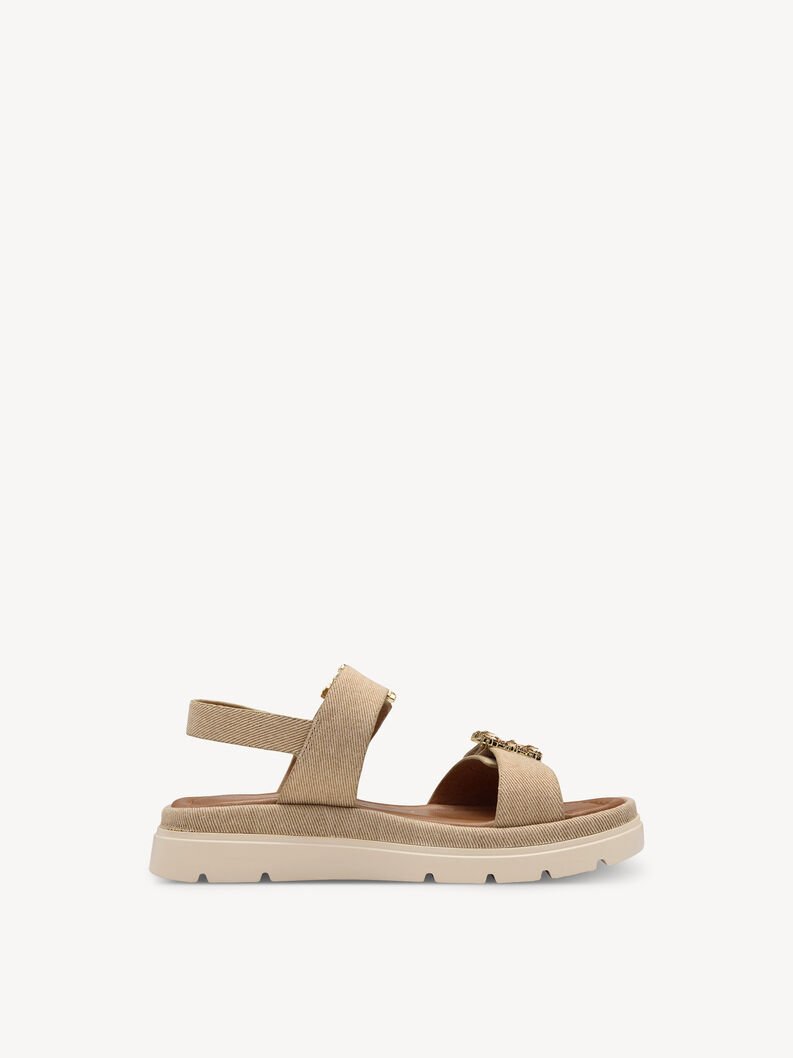Heeled sandal - brown, TAN, hi-res