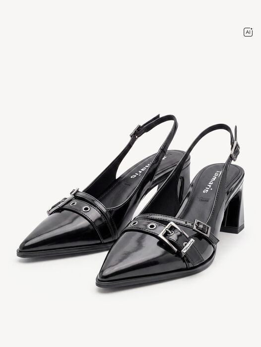 Slingpumps, BLACK, hi-res