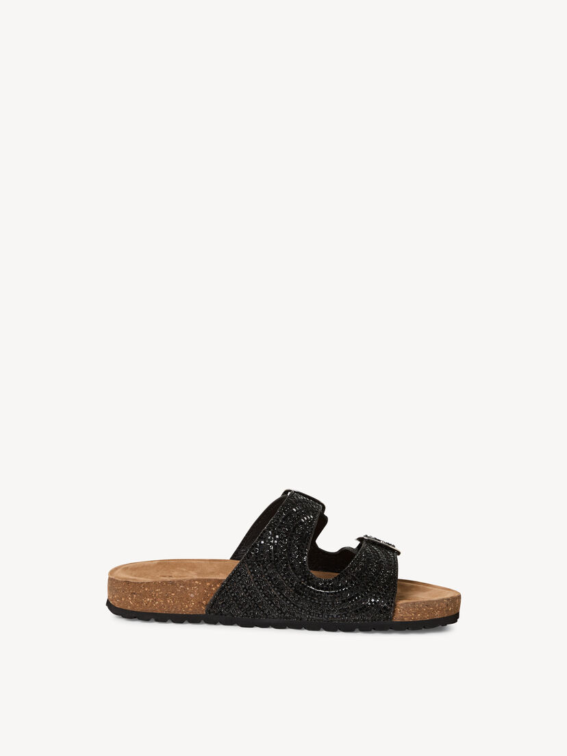 Leren Slipper - zwart, BLACK GLAM, hi-res