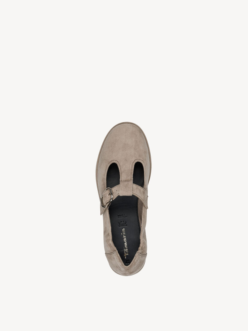 Leren Ballerina - beige, TAUPE, hi-res