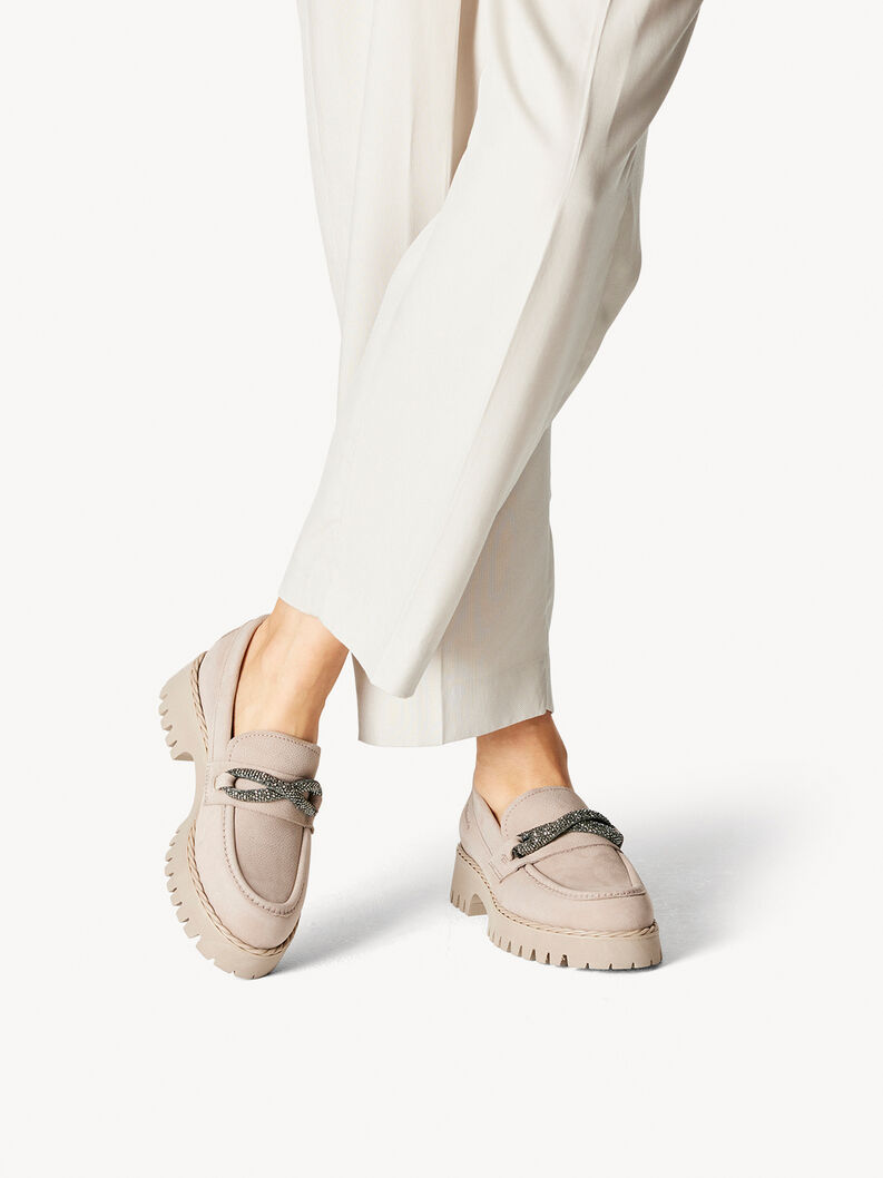 Leather Slipper - beige, TAUPE, hi-res