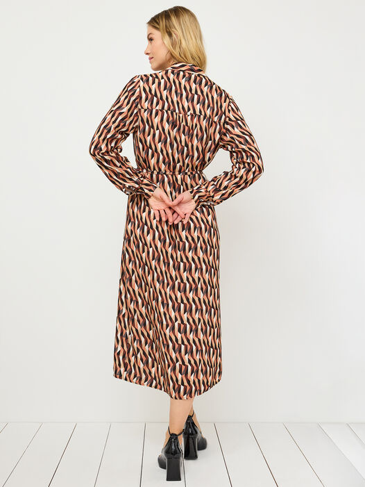 Jurk, Candied Ginger Broken Lines, hi-res