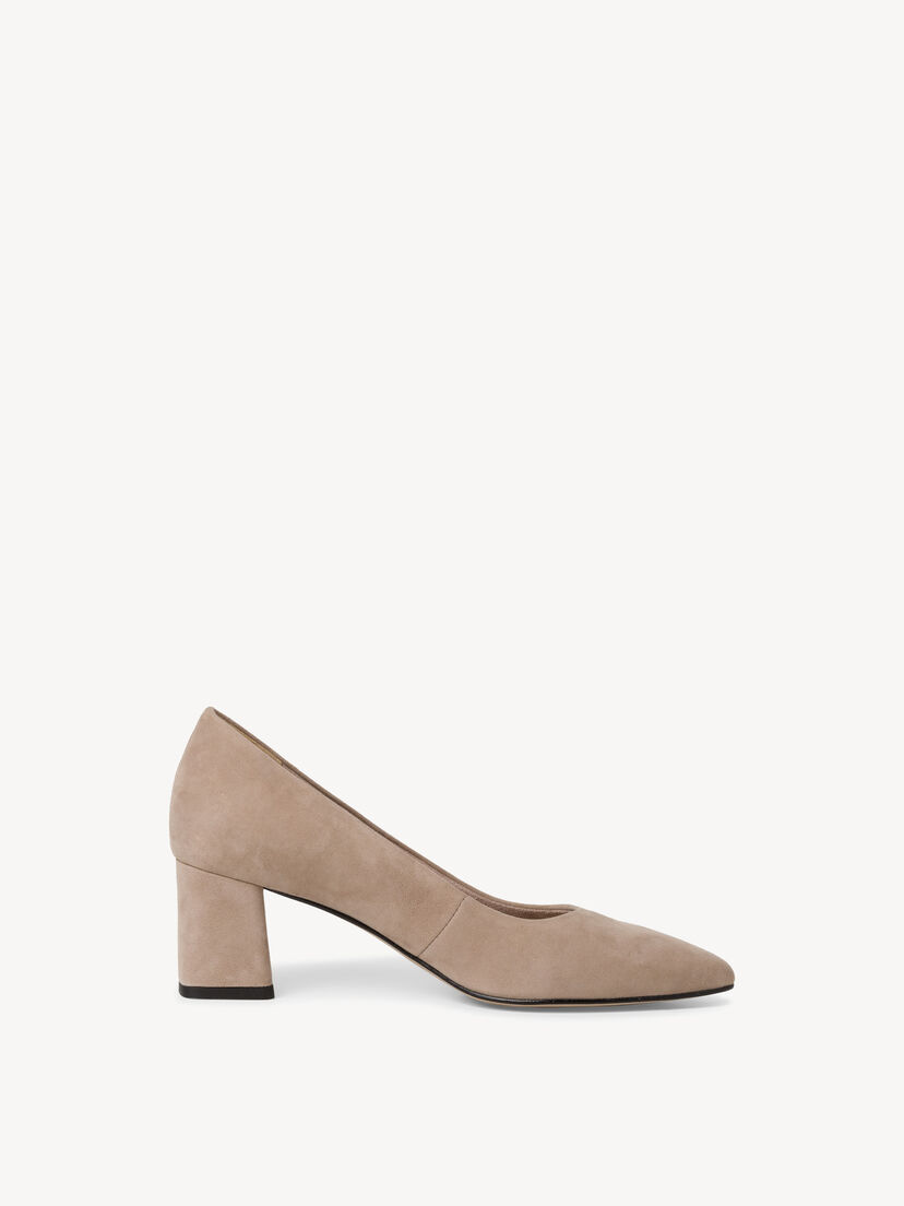 Leren Pumps - beige, TAUPE, hi-res