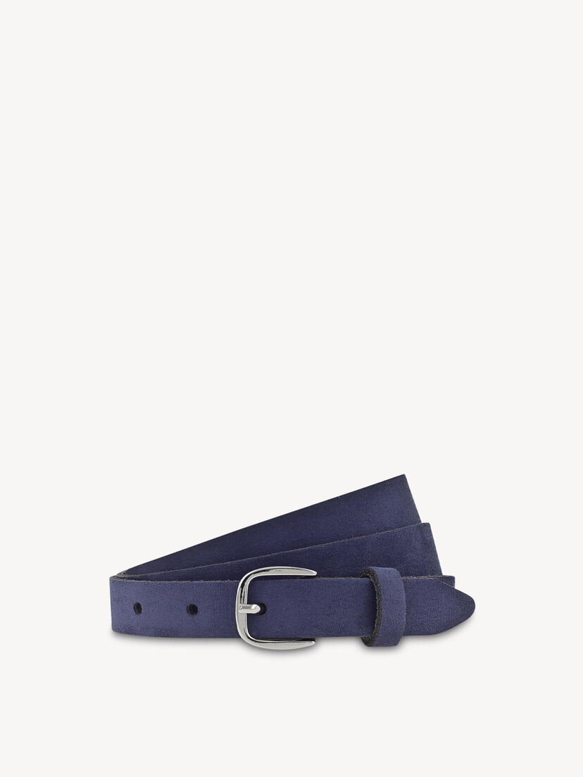 Leren Riem - blauw, samtblau, hi-res