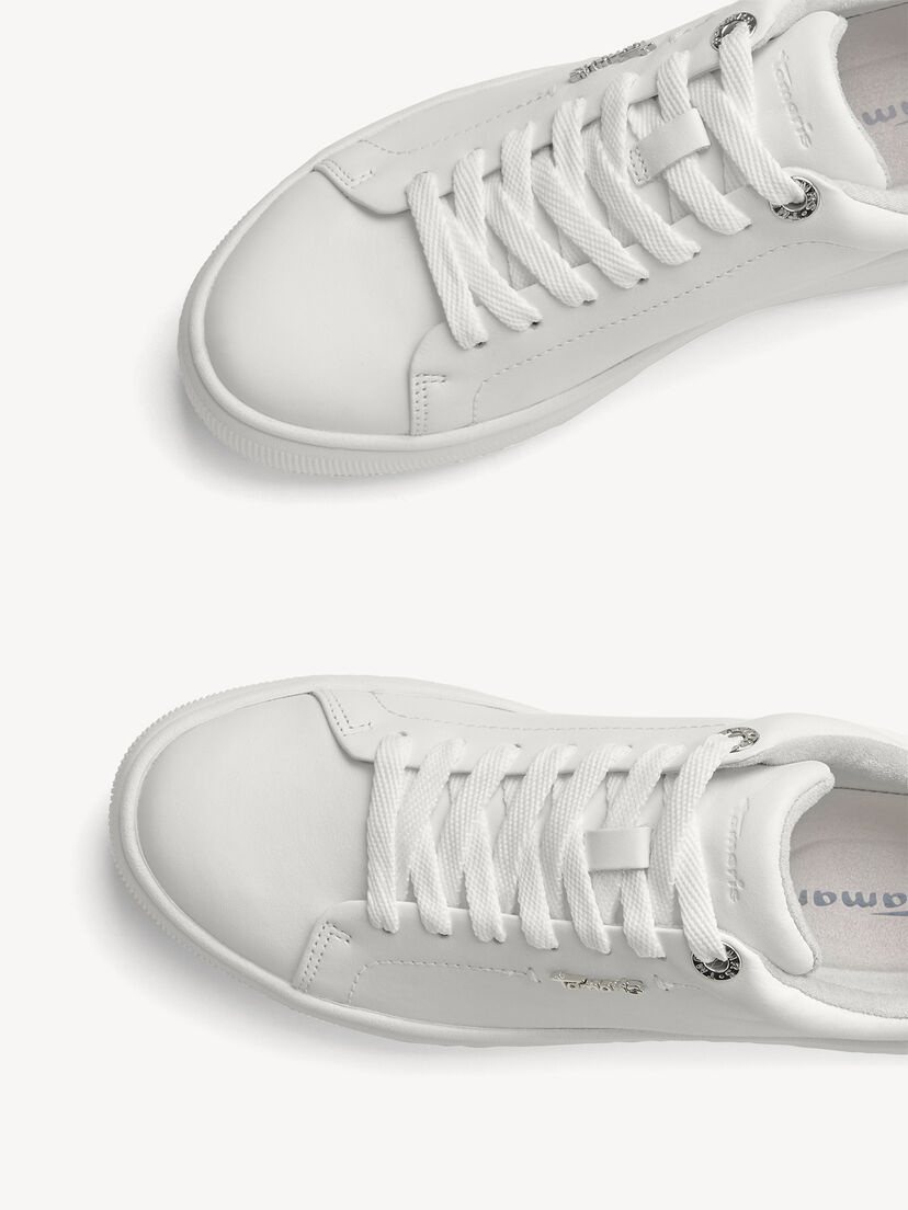 Leren Sneaker - wit, WHITE LEATHER, hi-res