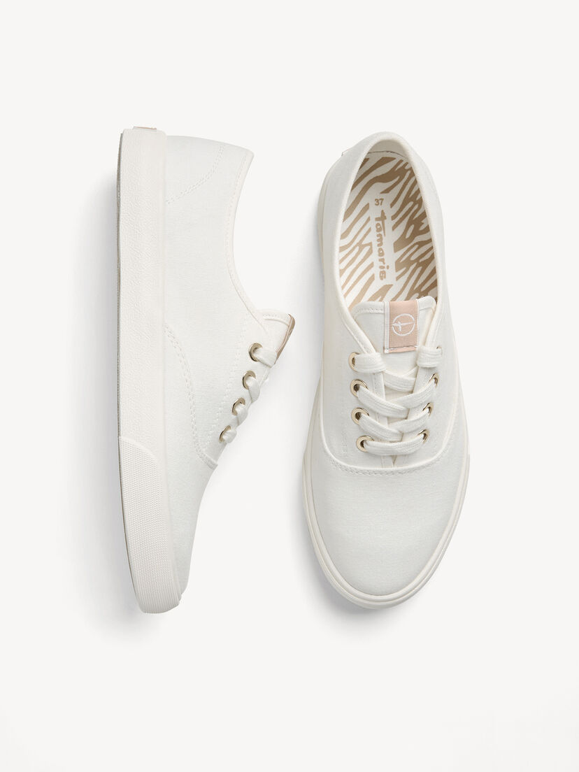 Sneaker - wit, WHITE/GOLD, hi-res