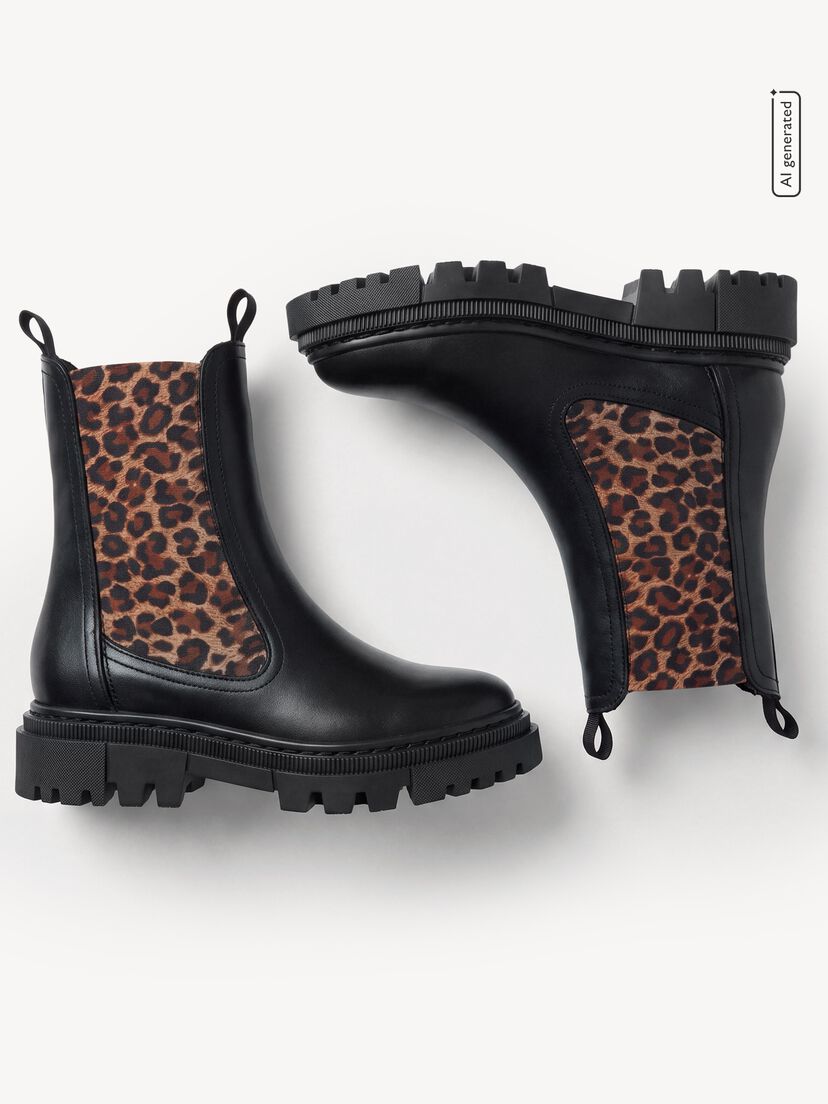 Chelseaboot, BLACK/LEOPARD, hi-res