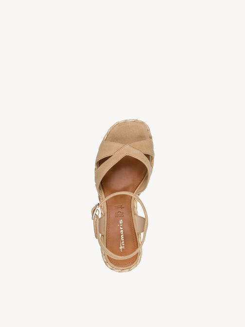 Heeled sandal, TAN SUEDE, hi-res