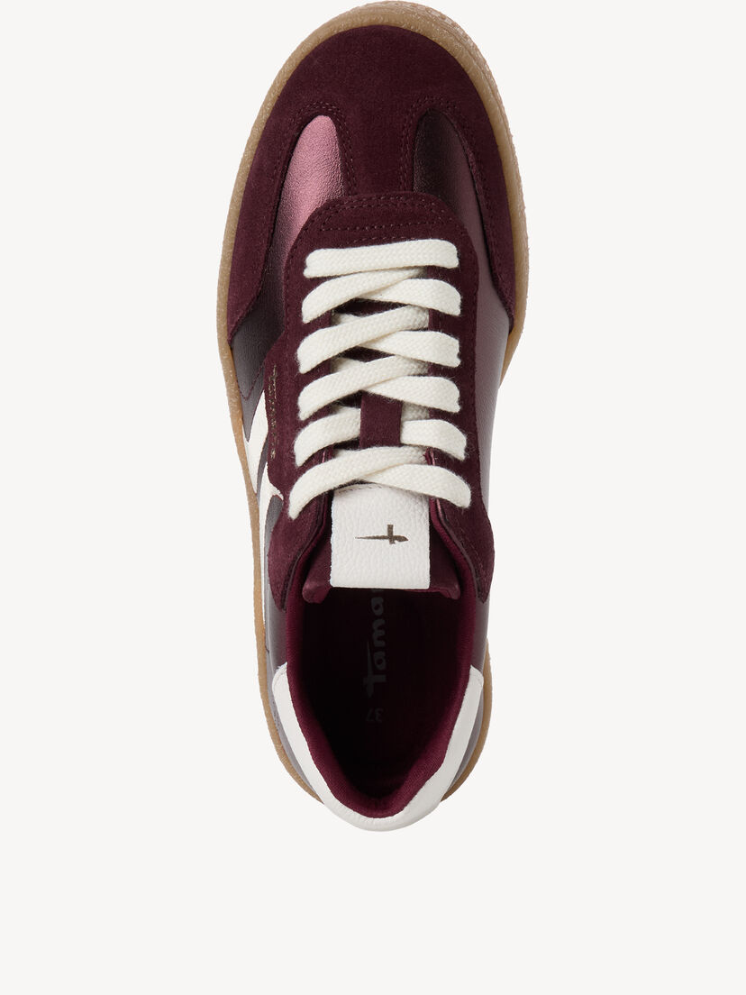 Leren Sneaker - rood, BORDEAUX MET., hi-res
