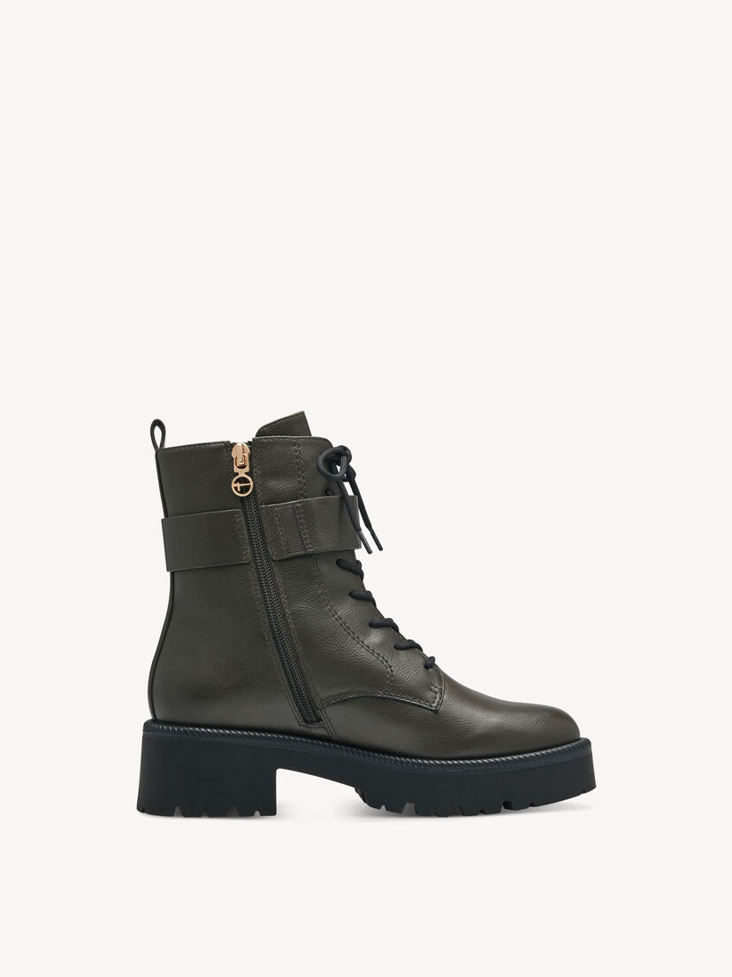 Enkellaarsje - groen warme voering, MOSS, hi-res