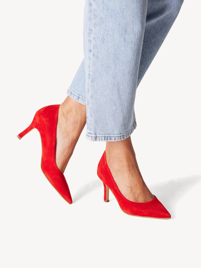 Leather Pumps - red, RED, hi-res