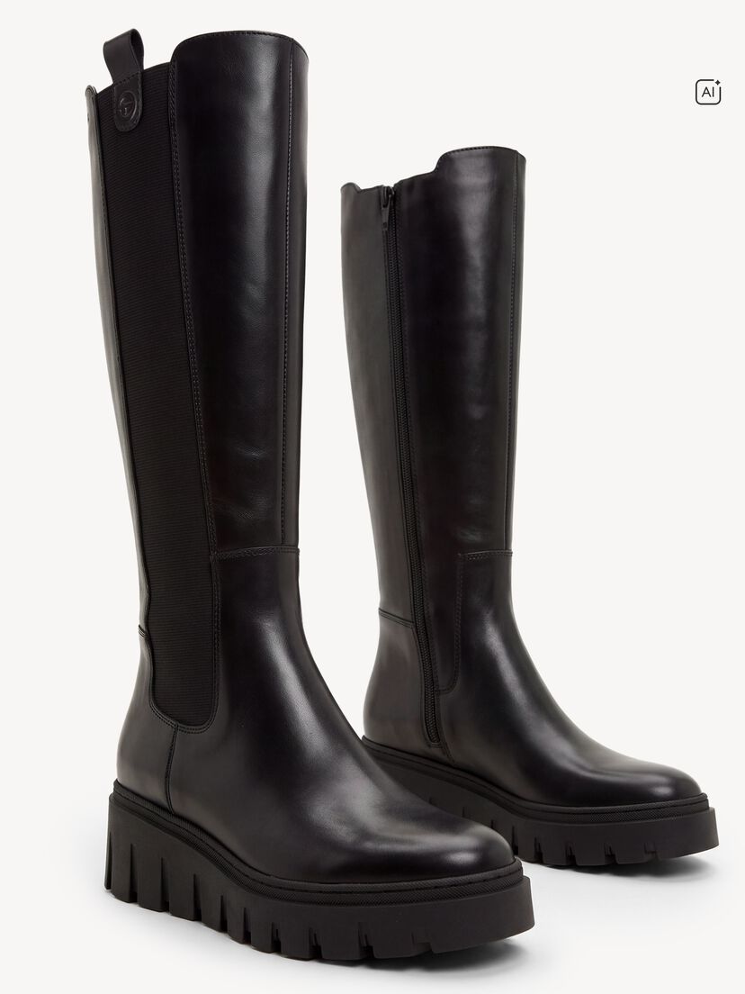Leren Laarzen - zwart, BLACK LEATHER, hi-res