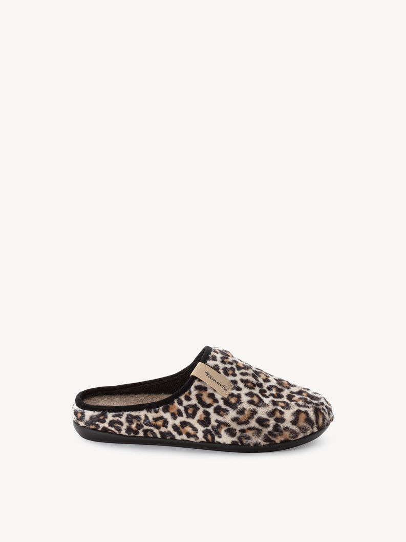 Hausschuhe - braun, LEOPARD, hi-res