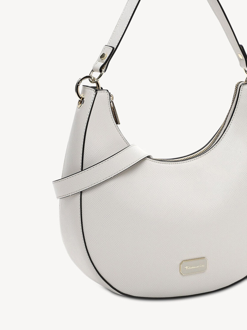 Handtas - grijs, ecru, hi-res