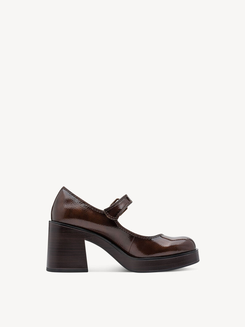 Escarpin - marron, BROWN PATENT, hi-res