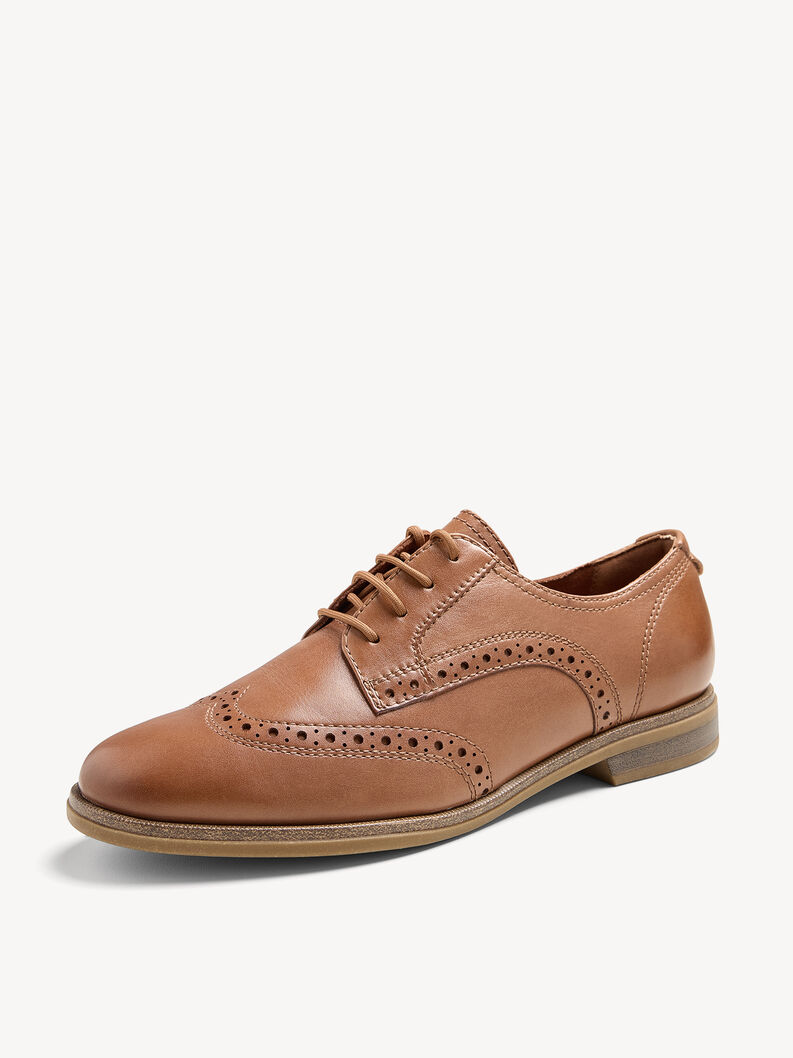 Derbie en cuir - marron, NUT LEATHER, hi-res