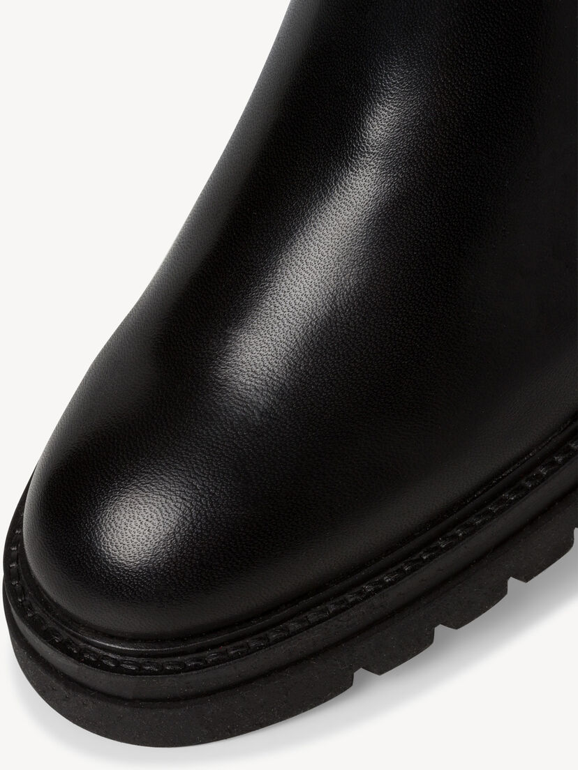 Leren Chelseaboot - zwart, BLACK, hi-res