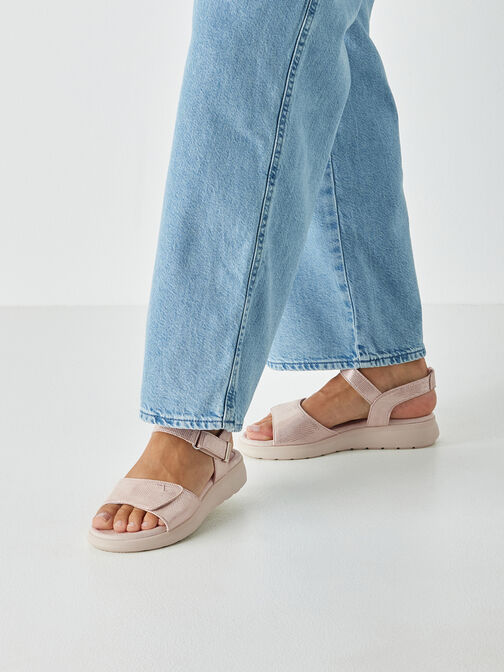 Sandale &agrave; talon, LT GOLD STRUCT, hi-res