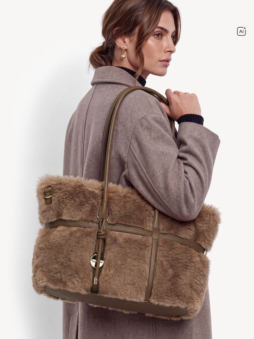 Shopper, taupe, hi-res