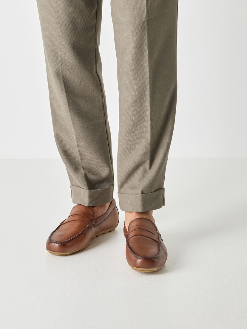 Leren Instappers - bruin, COGNAC LEATHER, hi-res