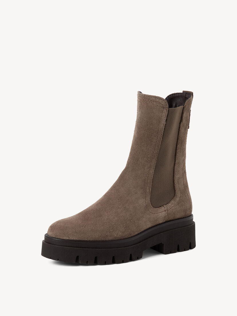 Leren Chelseaboot - bruin, TAUPE SUEDE, hi-res