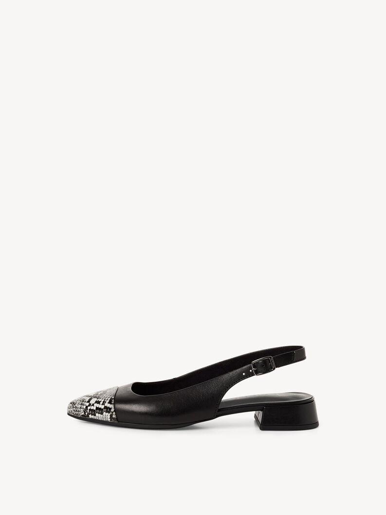 Sling pumps - black, BLACK STRUCT., hi-res