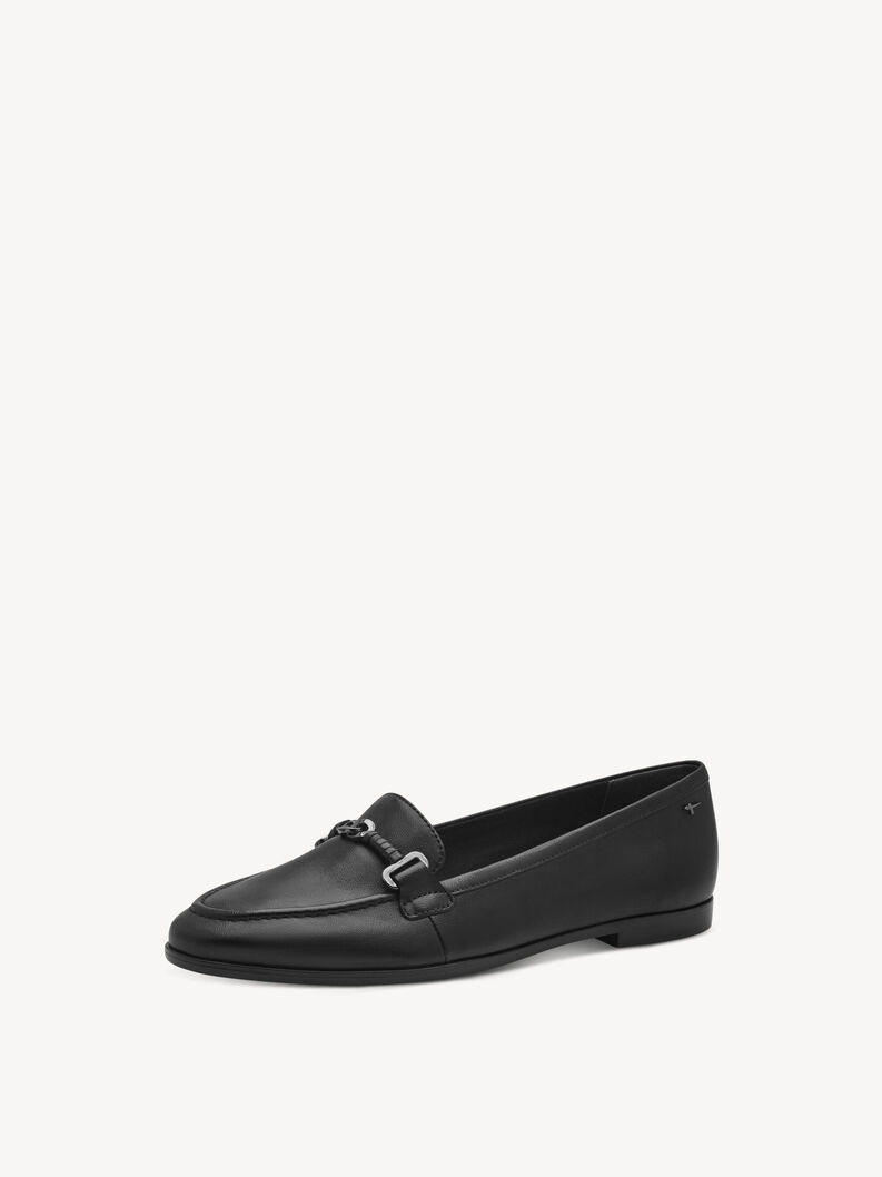 Slipper en cuir - noir, BLACK LEATHER, hi-res