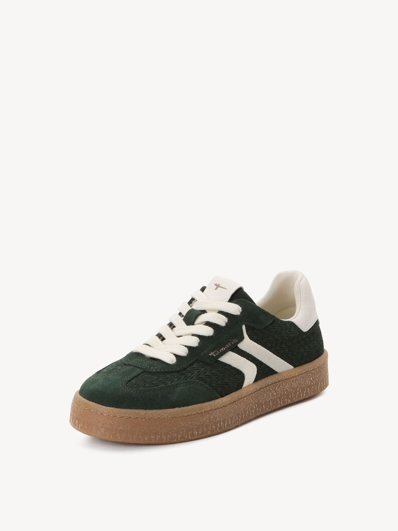 Leather Sneaker - green, BOTTLE, hi-res