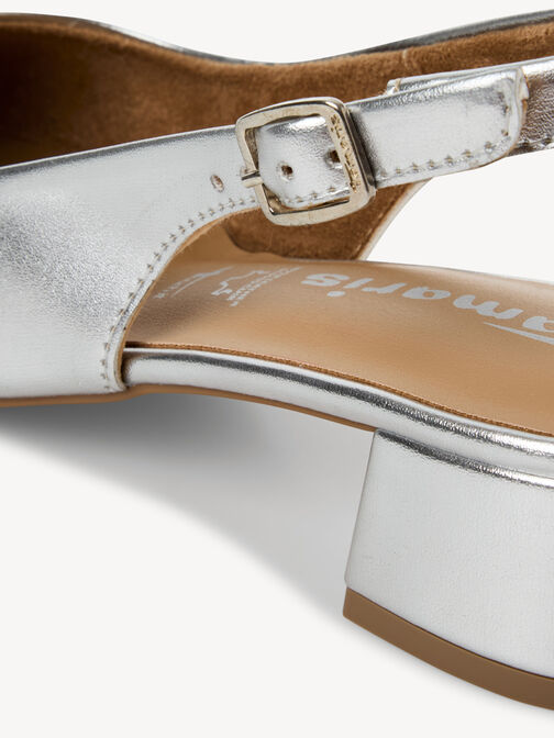 Slingpumps, SILVER METALL., hi-res