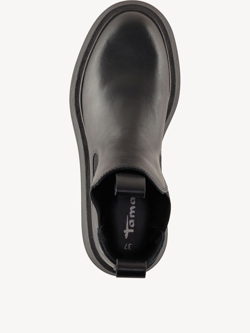 Leren Chelseaboot - zwart, BLACK LEATHER, hi-res