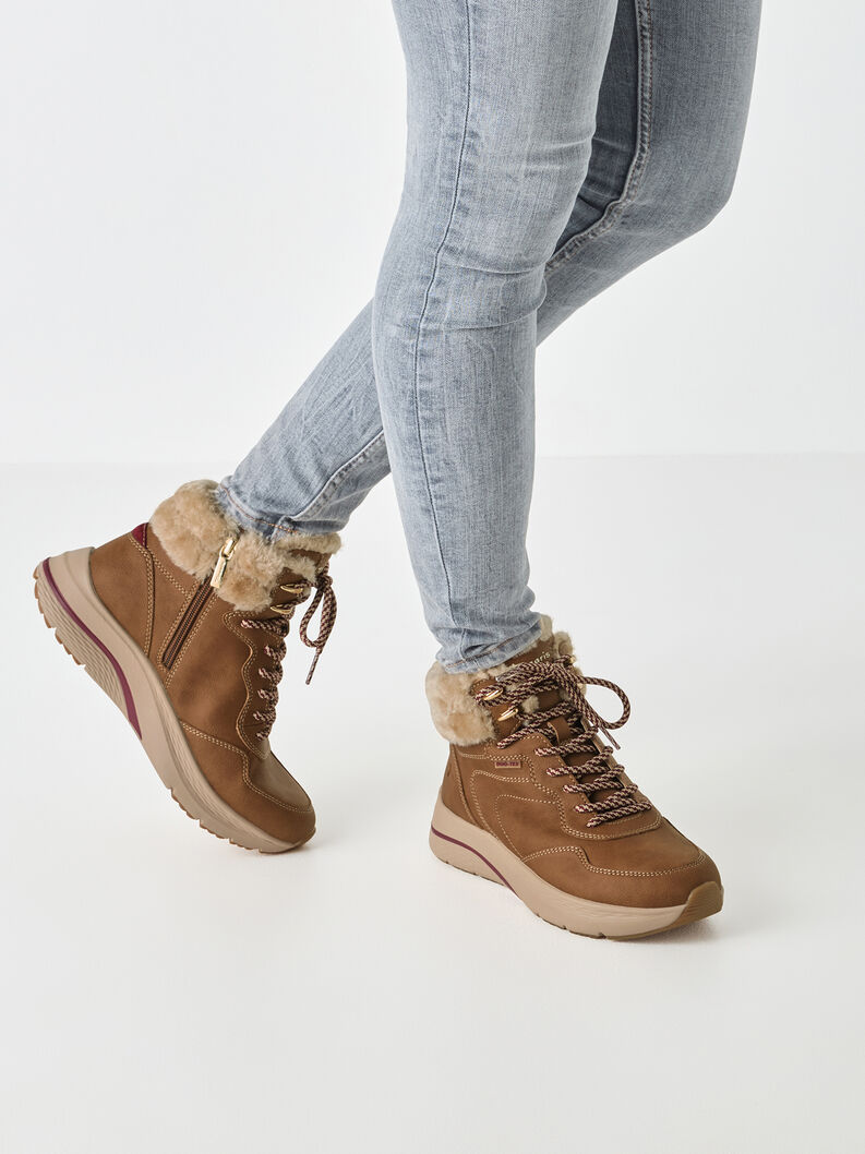 Bootie - brown warm lining, COGNAC, hi-res