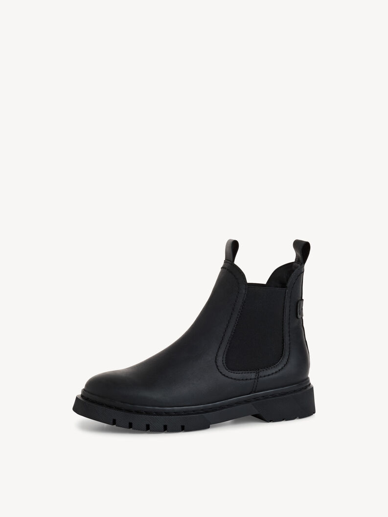 Leather Chelsea boot - black, BLACK, hi-res