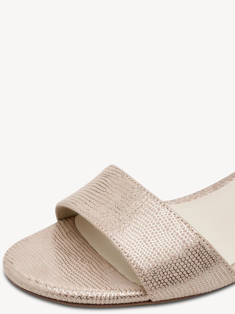 Sandalette - metallic, LT GOLD STRUCT, hi-res