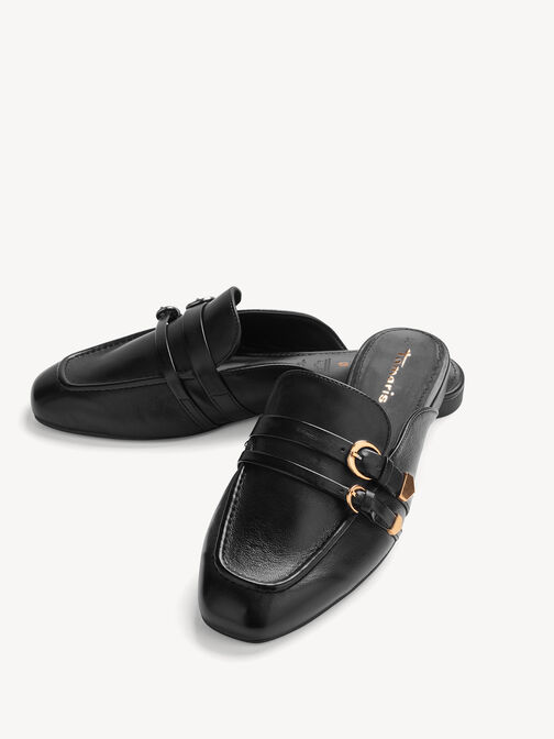 Mule, BLACK LEATHER, hi-res